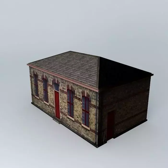 Eco Rail Platform Building Dummy! Old Steam Days Free 3D model purchase