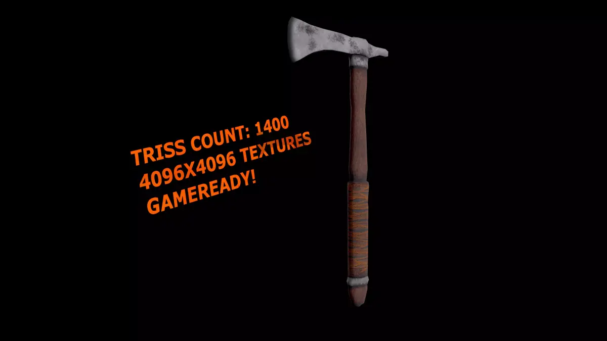 Most recognisible Native American weapon-tomohawk Free low-poly 3D model