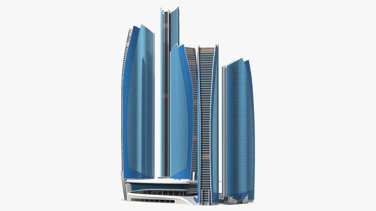 Etihad Towers 3D model