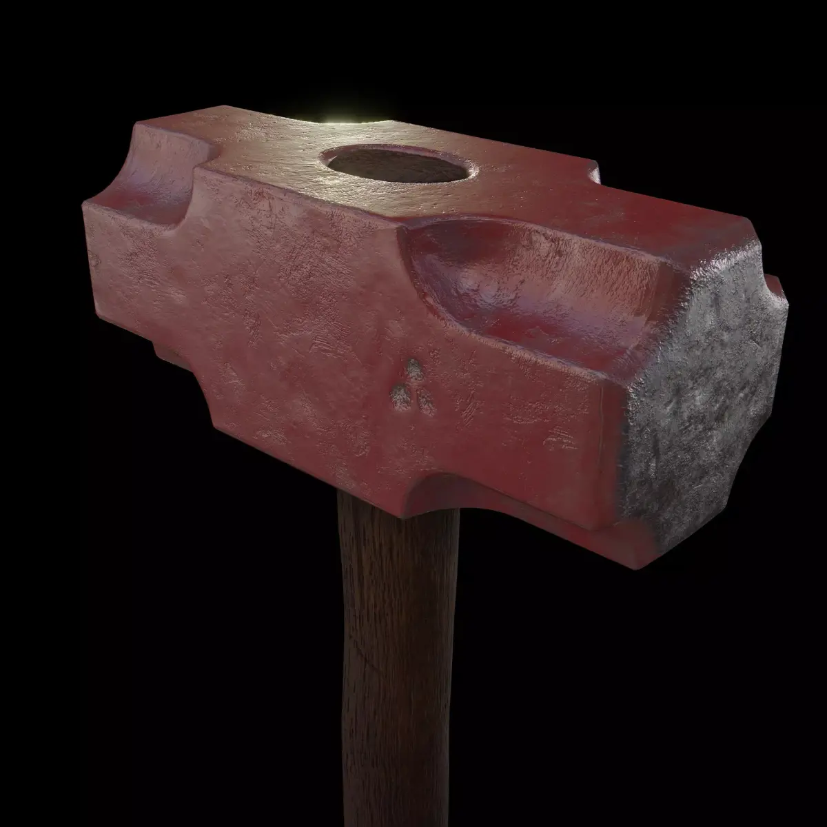 Hammer Low-Poly PBR Game Ready Free low-poly 3D model
