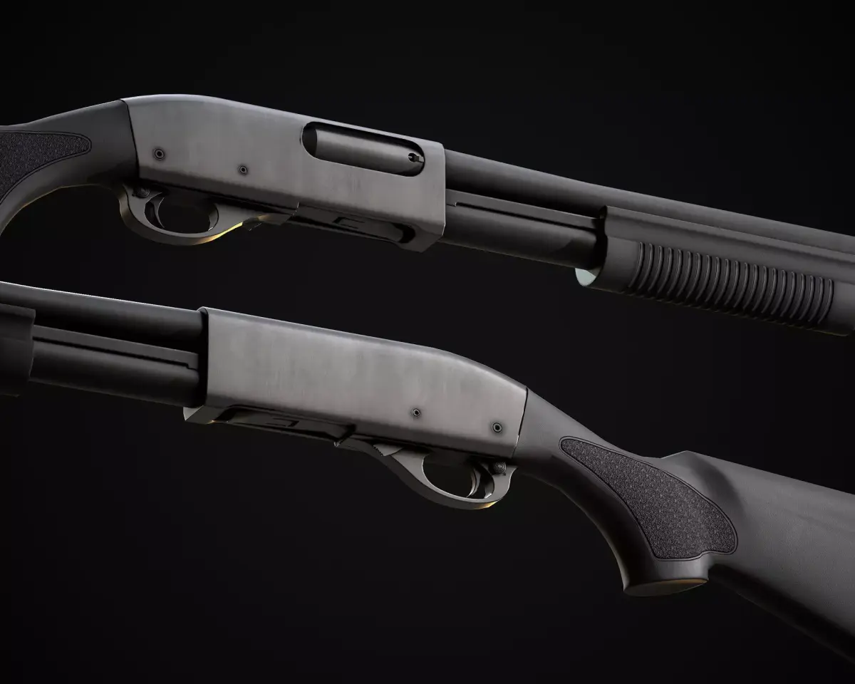 AAA Remington 870 Game Ready PBR Low-poly 3D model