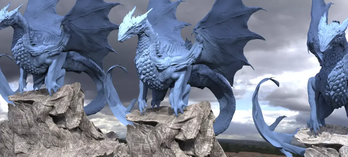Noble Silver Dragon Lord 3D model