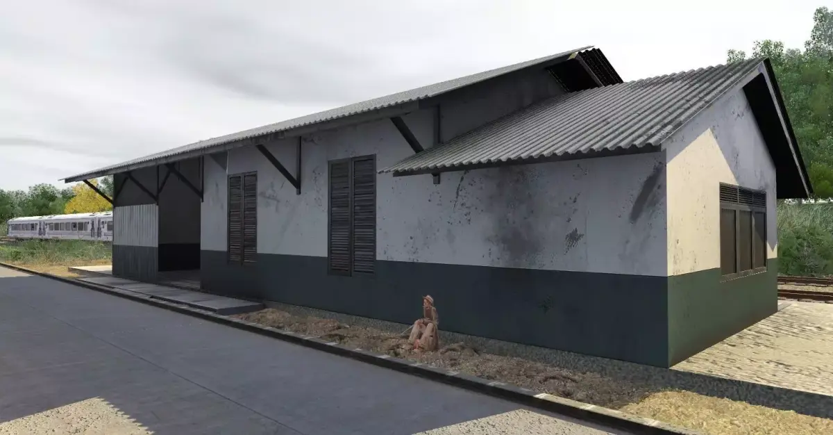 Indonesian Station Low-poly 3D model