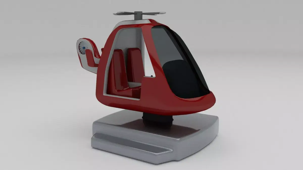 Coast Gurad Kiddie Ride Low-poly 3D model