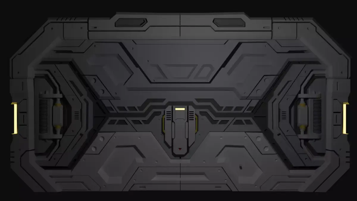 sci-fi door Free low-poly 3D model