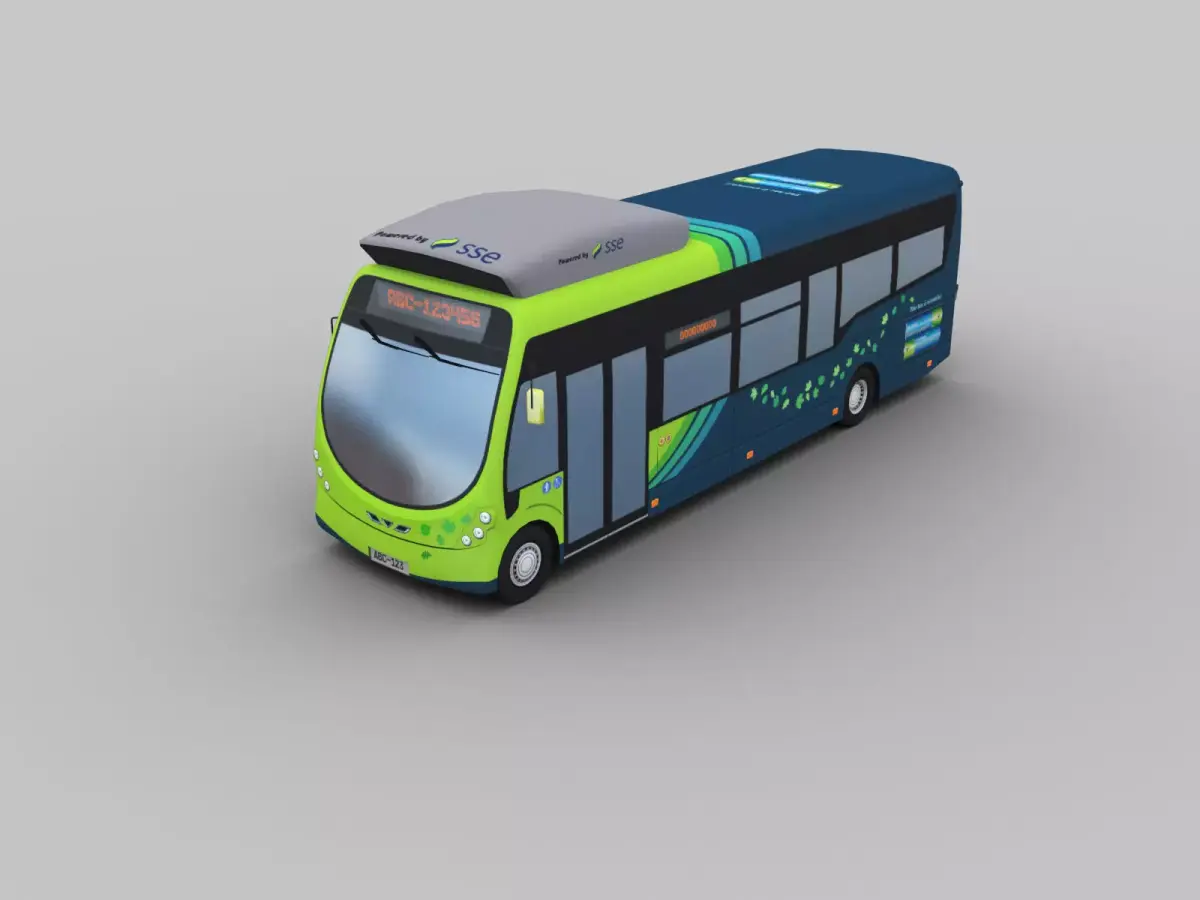Arriva Electric Bus Low-poly 3D model