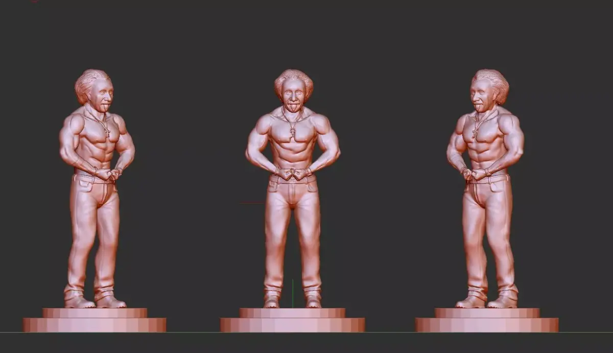 Albert Einstein bodybulder 3D print model