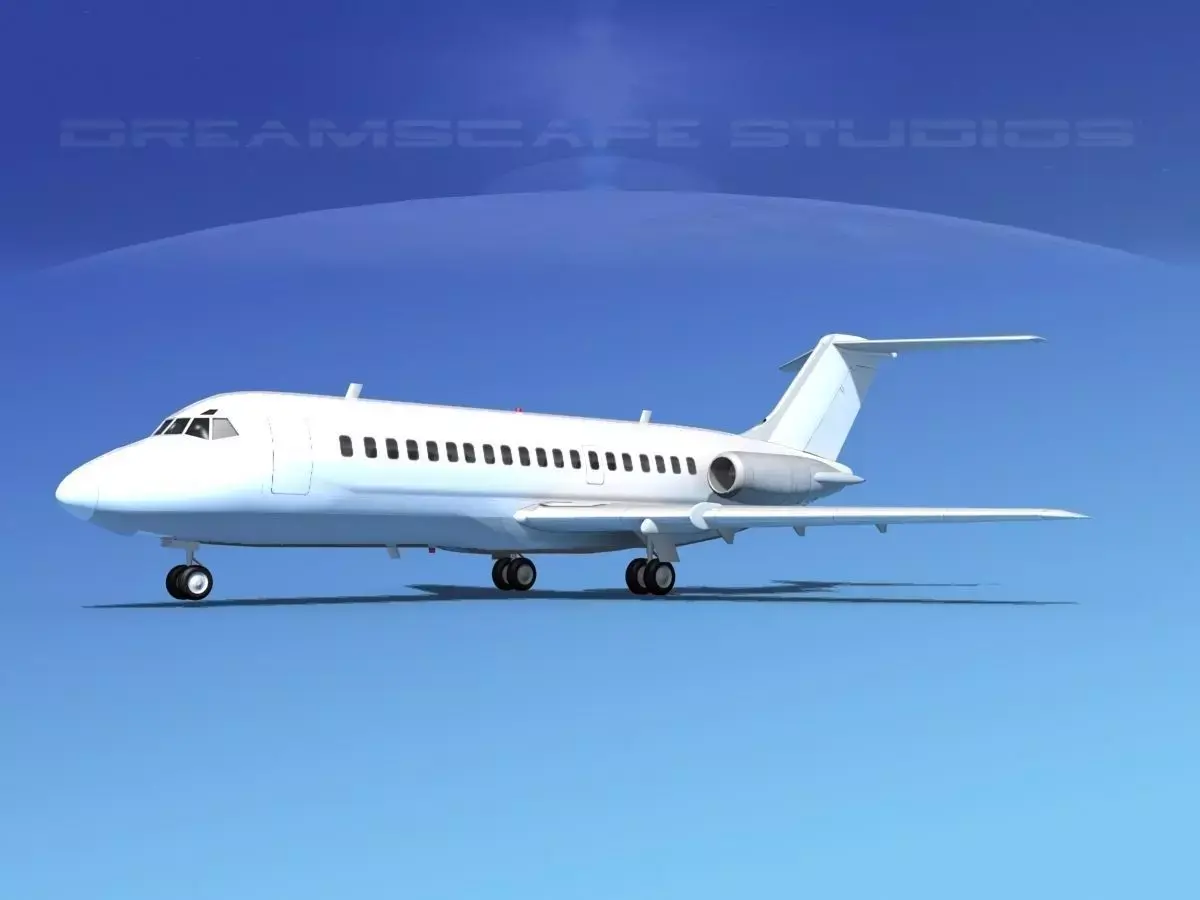 Douglas DC-9-15 Unmarked 1 3D model