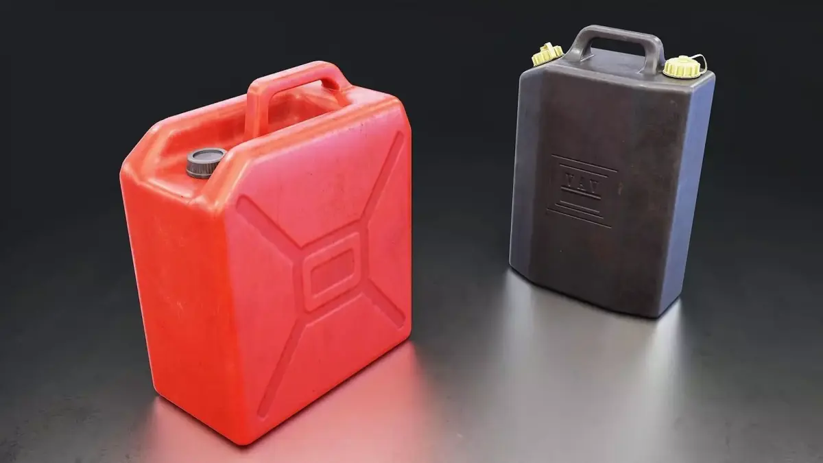 Plastic Jerry Can Set Low-poly 3D model