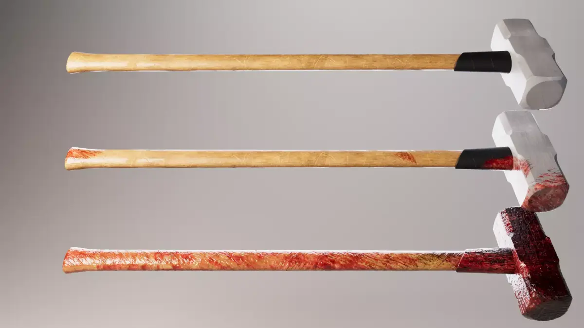 Sledge Hammer COLLECTION Low-poly 3D model