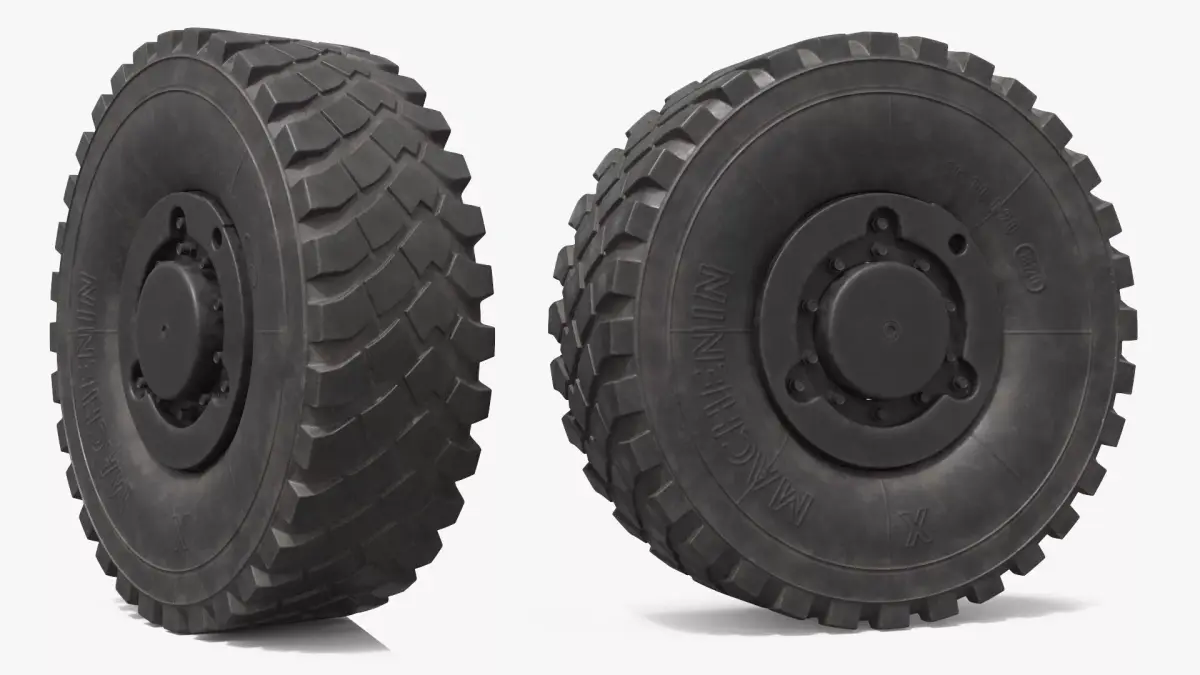 Military Truck Wheel Assembly Tire 3D model
