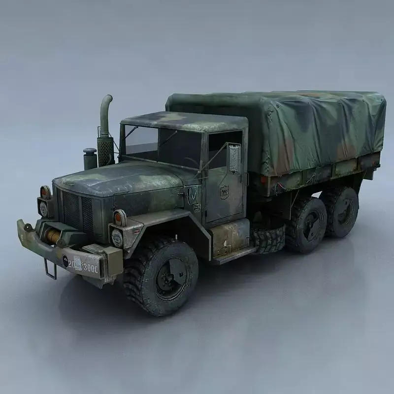 M35A3c military truck in camouflage Low-poly 3D model