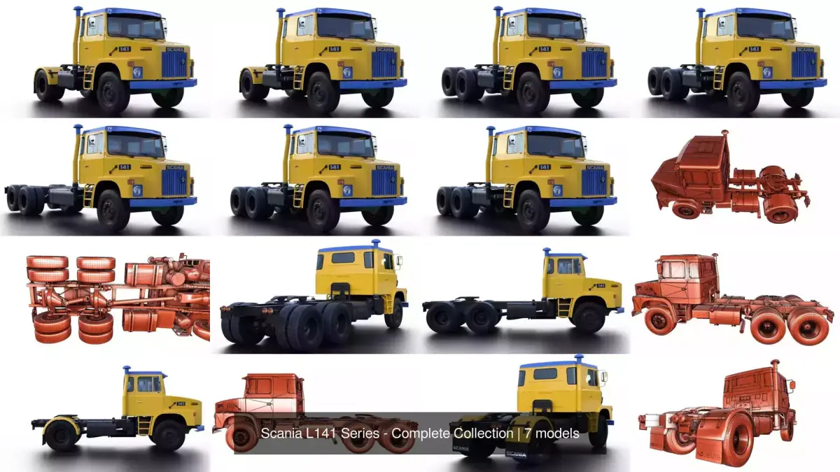 Scania L141 Series - Complete Collection 3D Model Pack