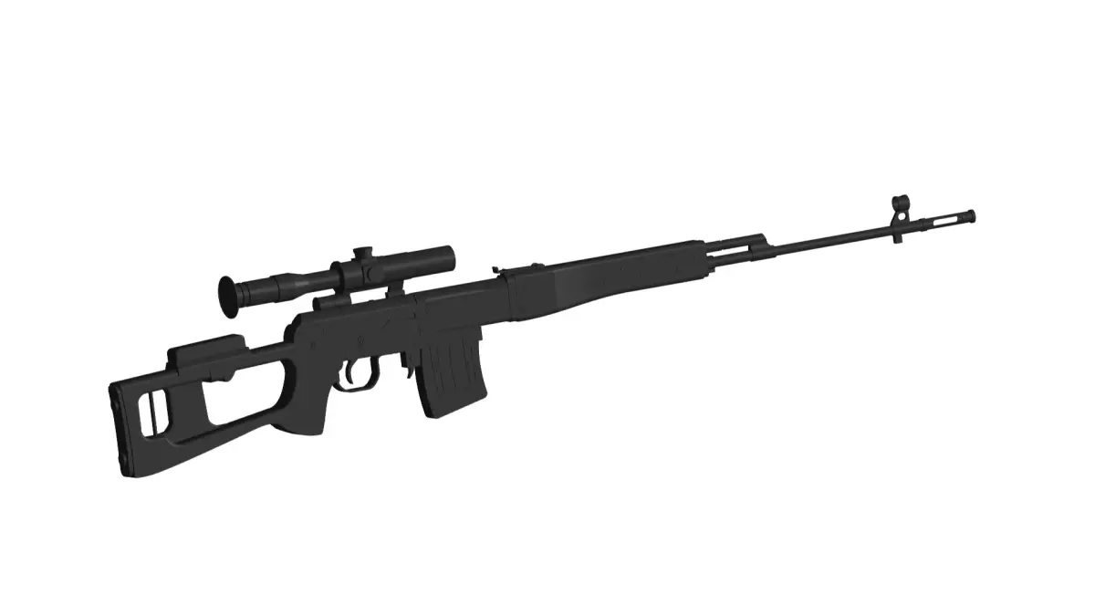 Dragunov sniper 3D model