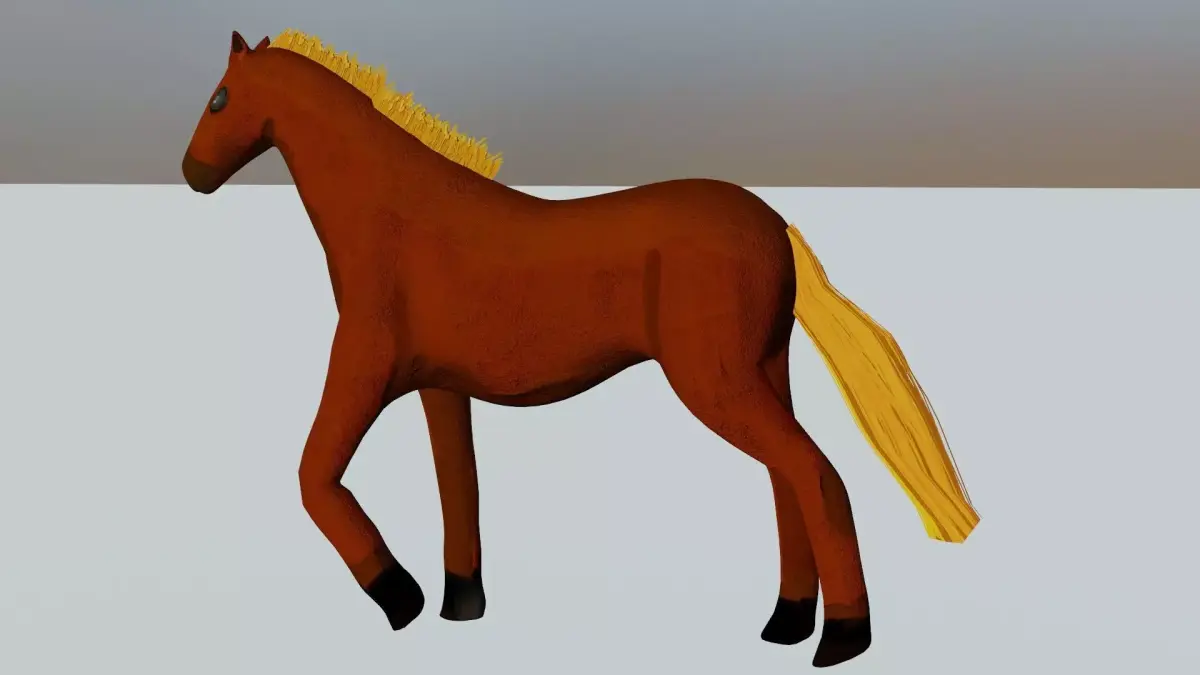Horse Low-poly 3D model