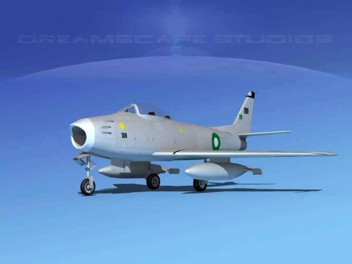 North American F-86 Sabre Jet Pak 3D model
