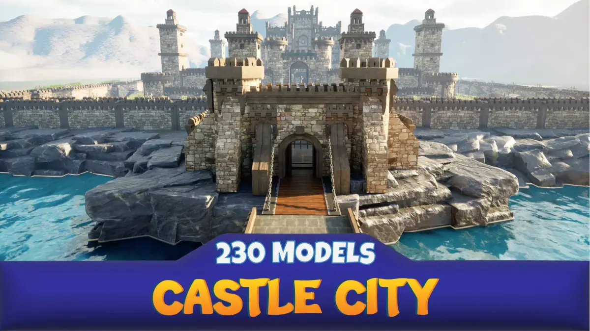 Medieval Castle City 3D model