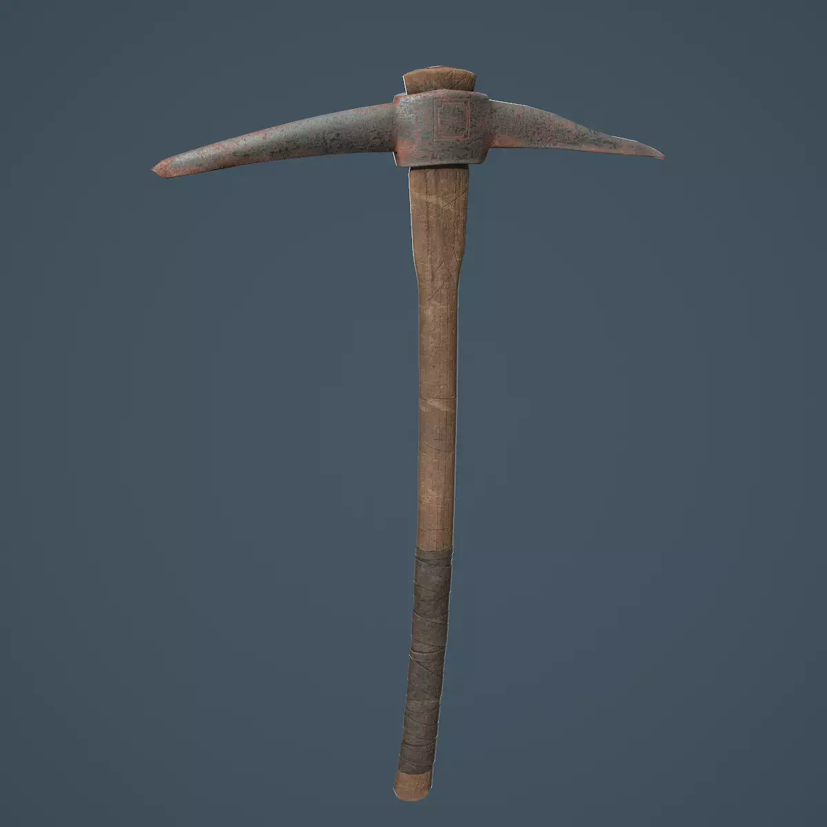 Old Rusty Pickaxe Low-poly 3D model