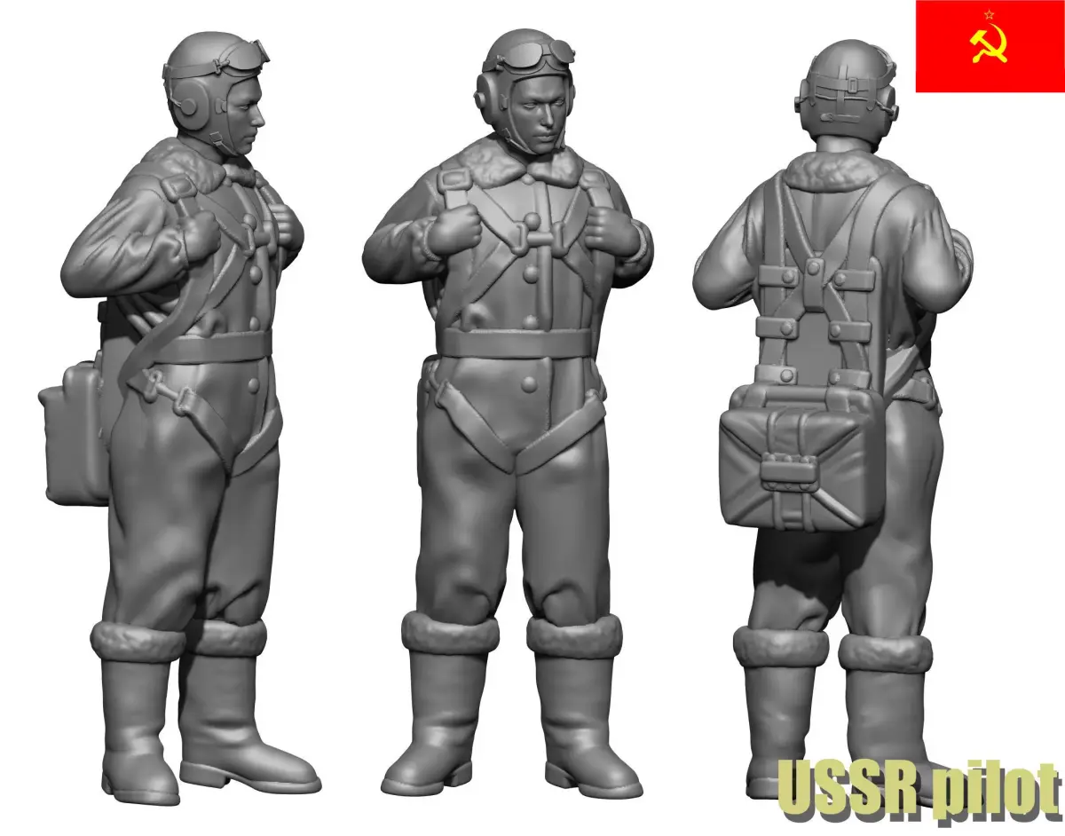 Soviet Pilot  3D print model purchase