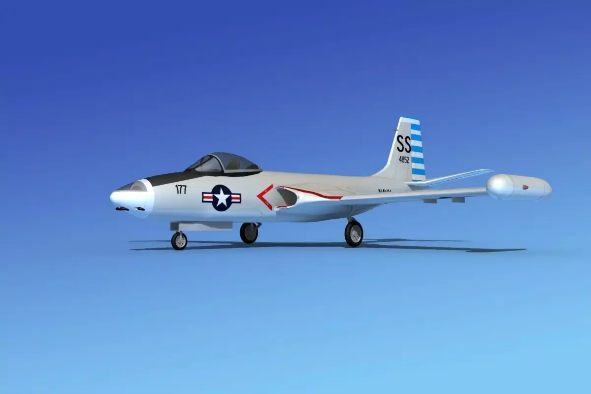 McDonnell F2H4 Banshee V11 3D model