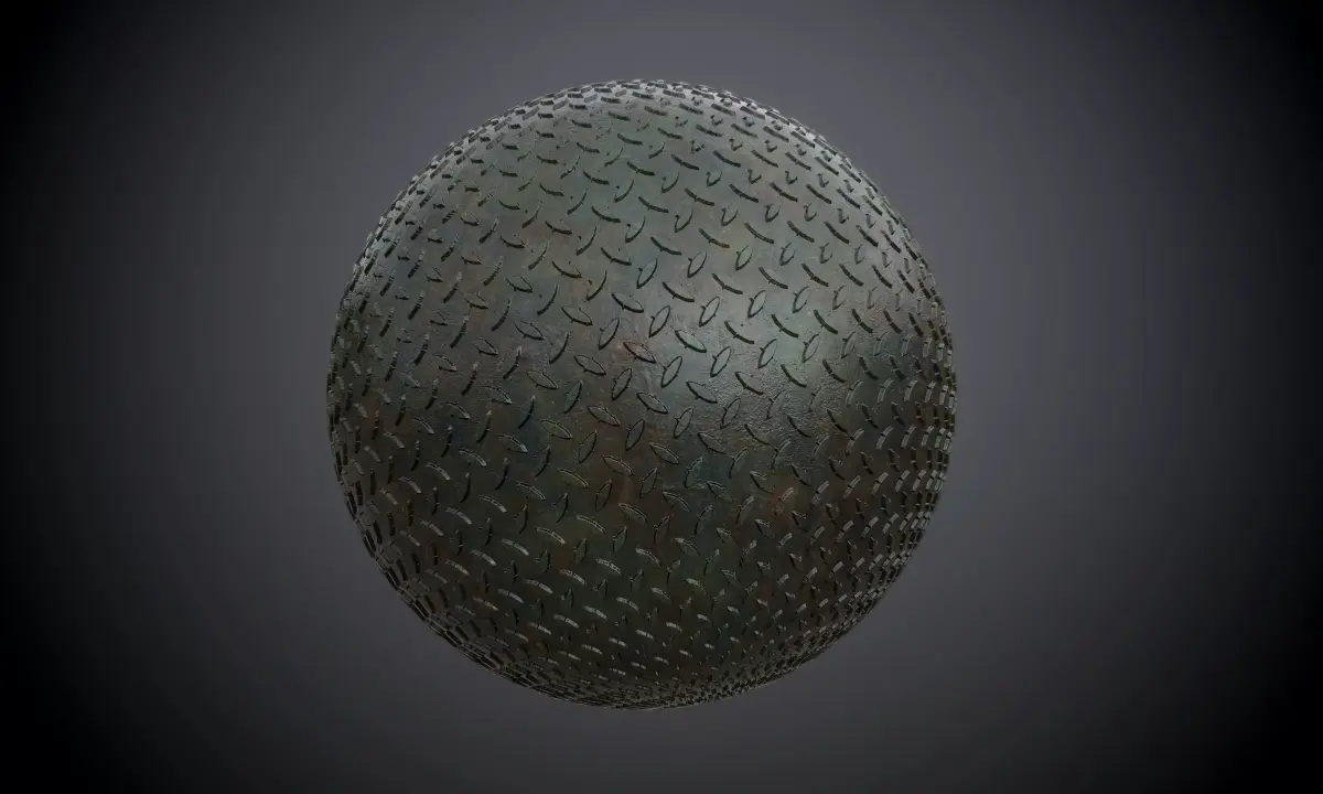 Metal Diamond Plate Military Seamless PBR Texture Texture