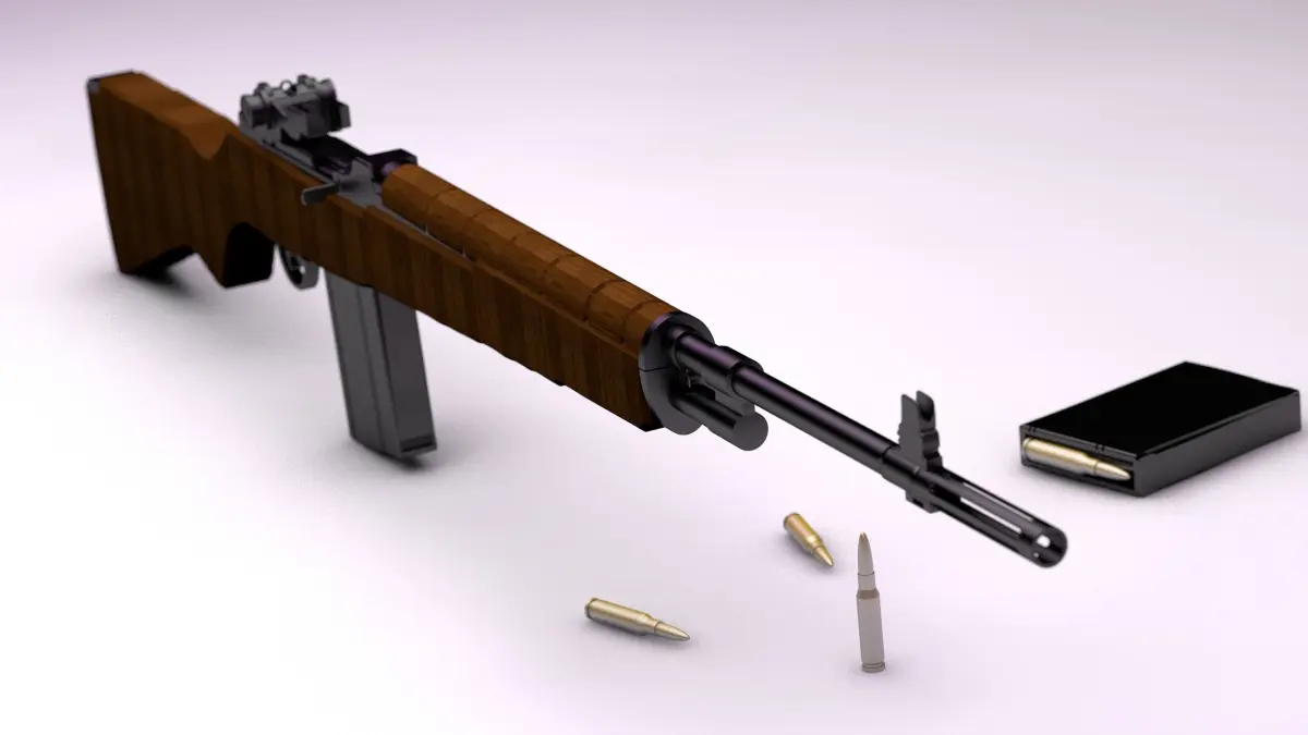 M14 - Game ready rifle Low-poly 3D model