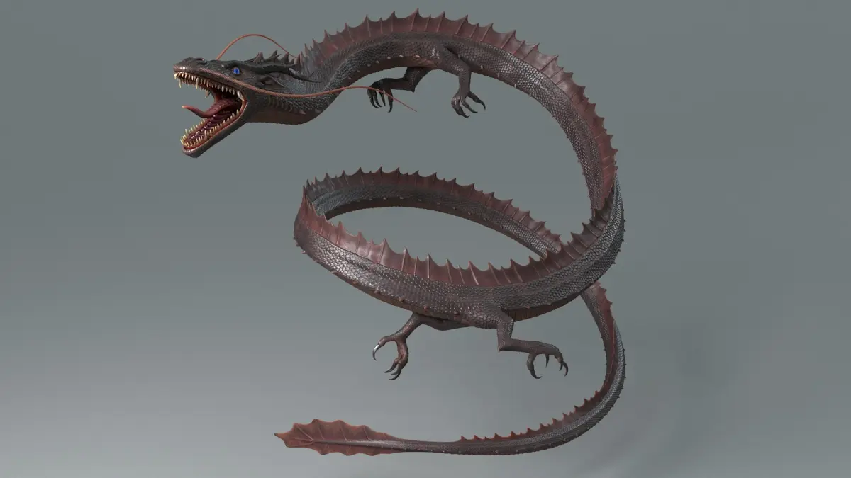 Chinese Dragon Rigged 3D model