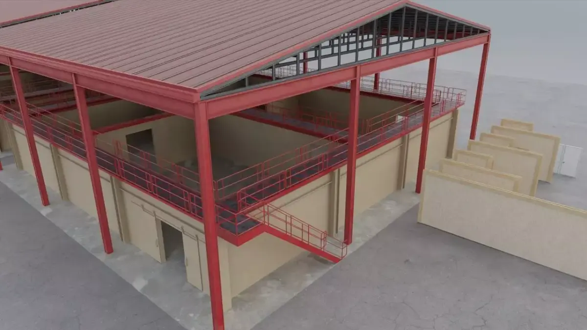 Shoothouse - Modular Indoor Firing Range Low-poly 3D model