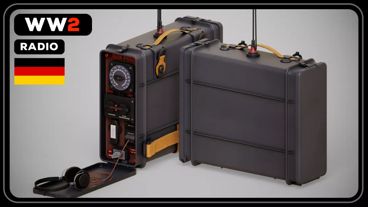 Feldfunksprecher f  GERMANY WW2 FIELD RADIO Low-poly 3D model