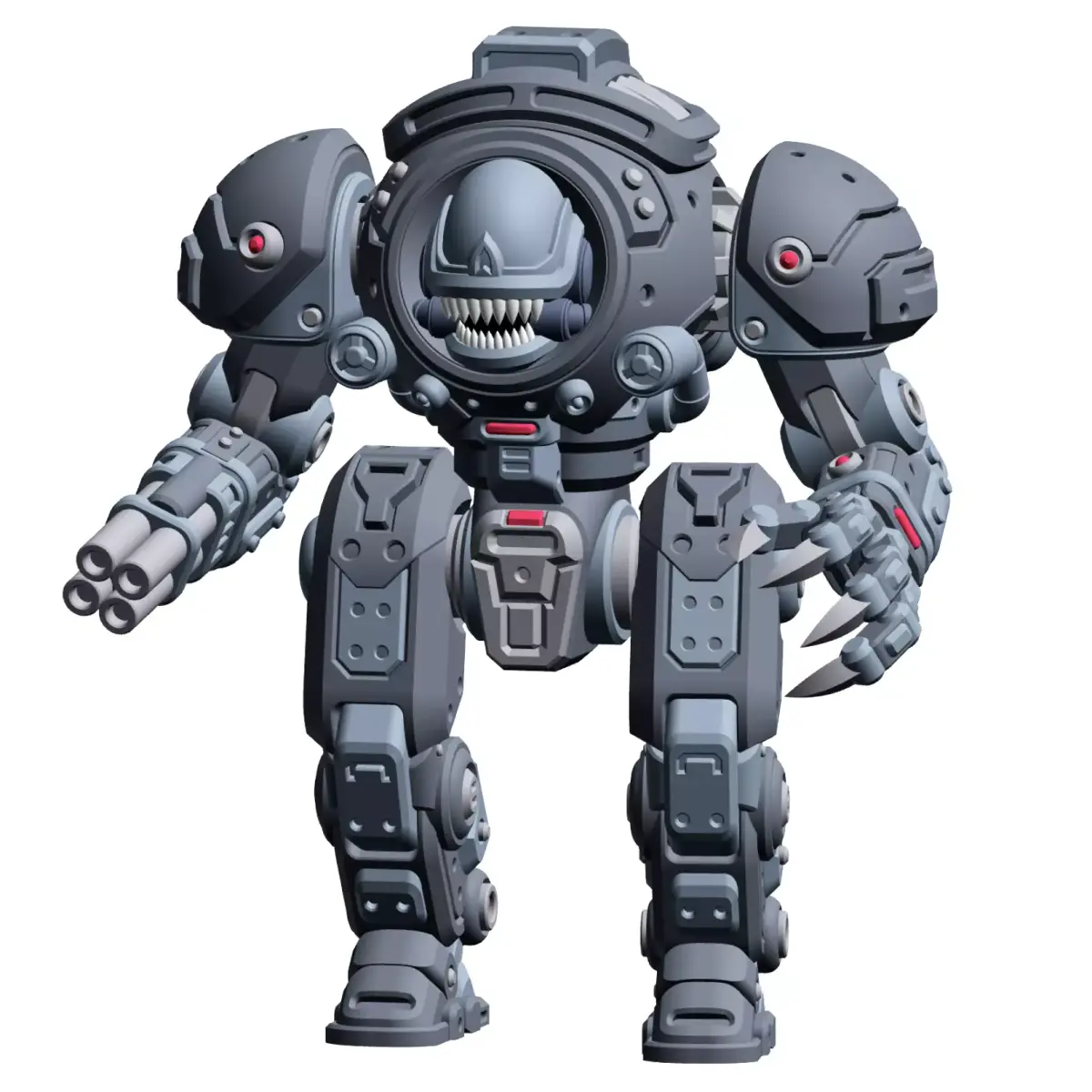 Mech Forge Nightmare Miniature for Sci-Fi Tabletop Wargames 3D print model