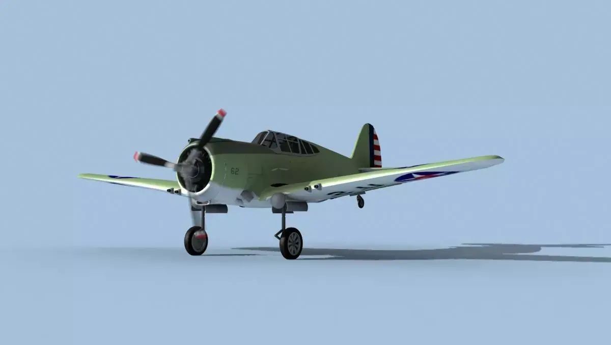 Curtiss P-36C Hawk V06 USAAF 3D model