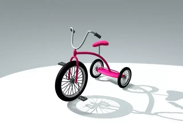 tricycle Low-poly 3D model get