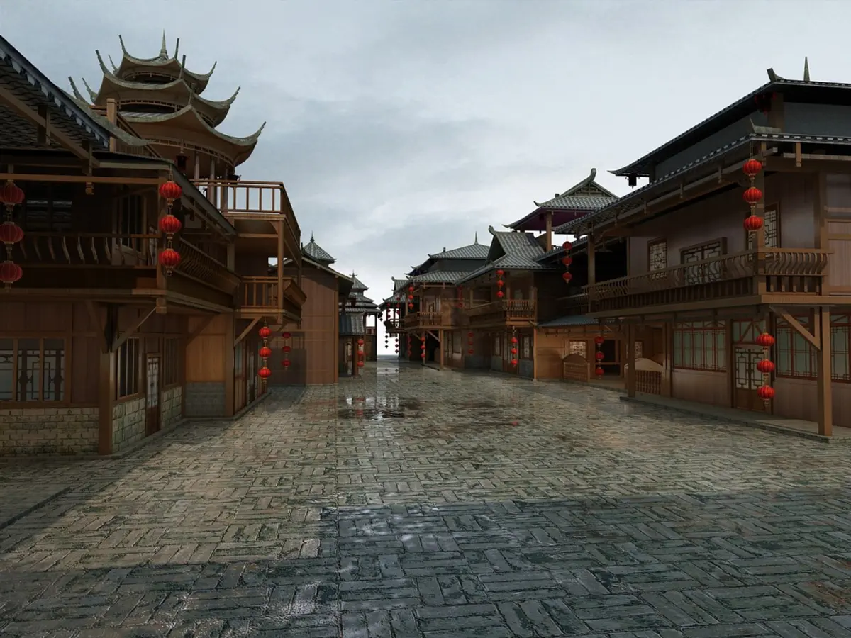Ancient Commerce Street 4 3D model