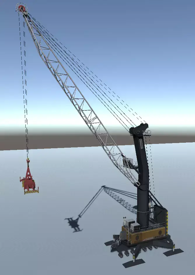 Liebherr LHM 500 Mobile Harbour Crane low-poly 3d model Low-poly 3D model