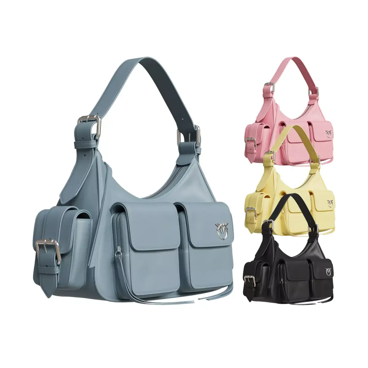 Handbag PINKO Love Birds motif cargo shoulder bag  3D model