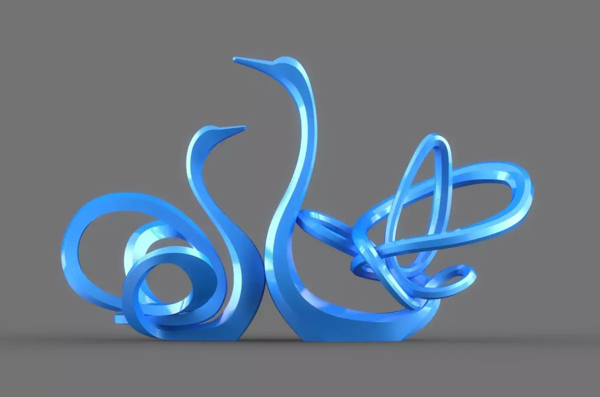 swan sculpture 3D model