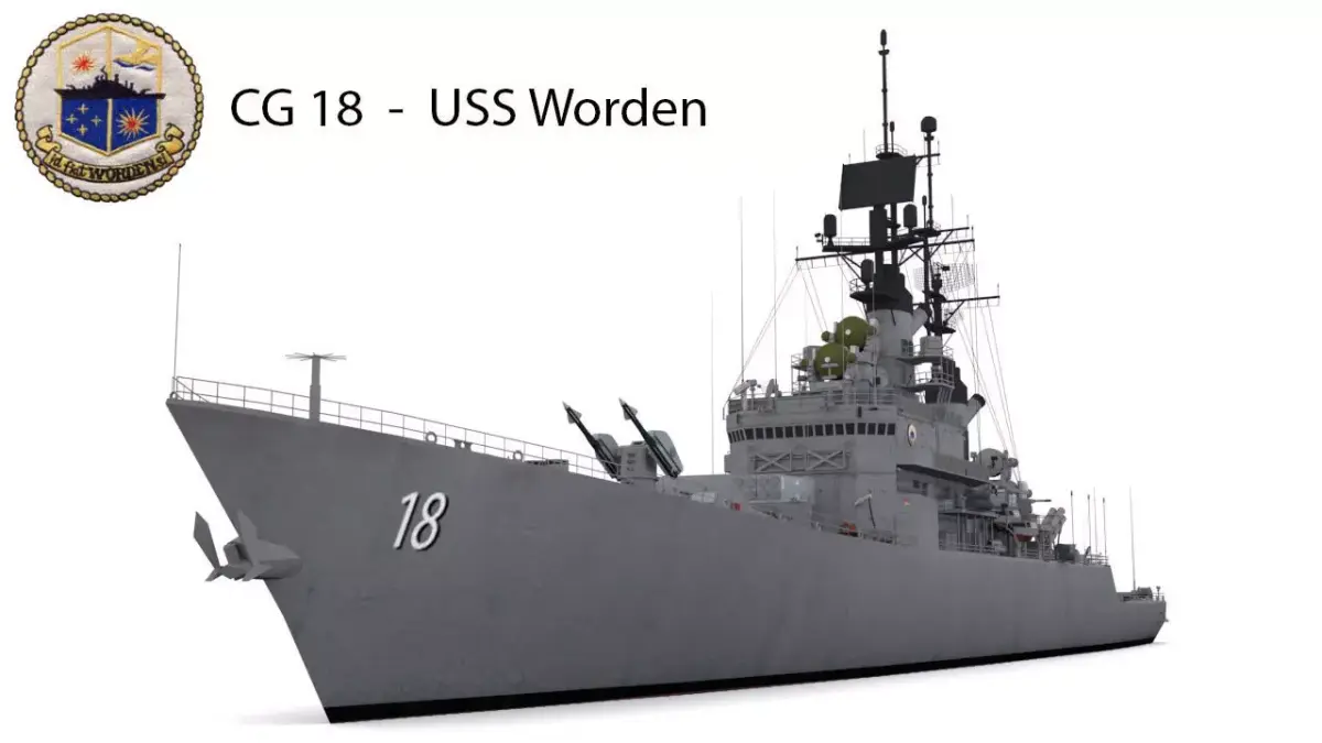 CG 18  -  USS Worden Low-poly 3D model