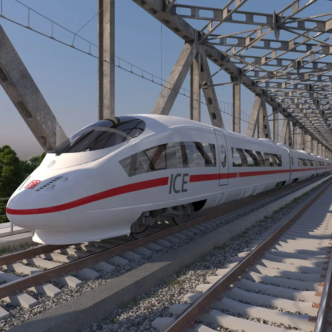 High-speed Electric Train ICE 3 Siemens Velaro E Germany 3D model
