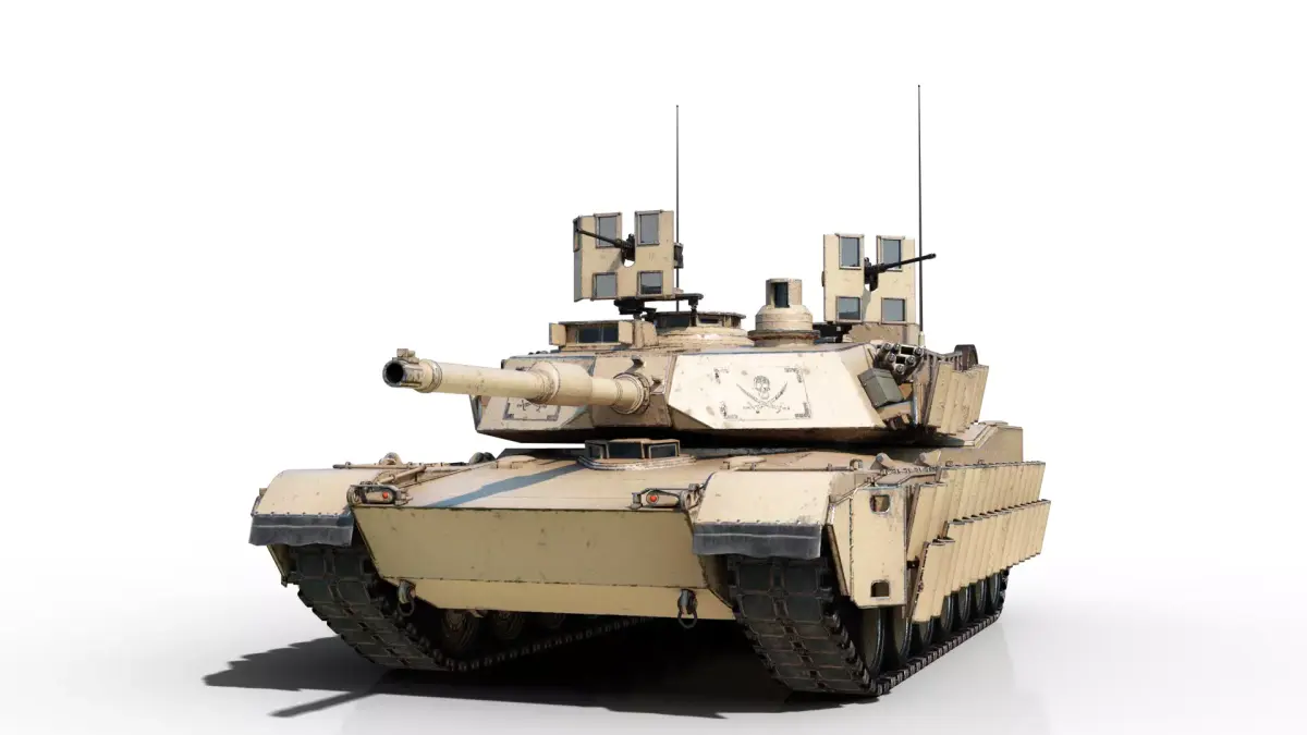 3 coatings of USA ARMY M1A2 SEP V3 Abrams Main Battle Tank Low-poly 3D model