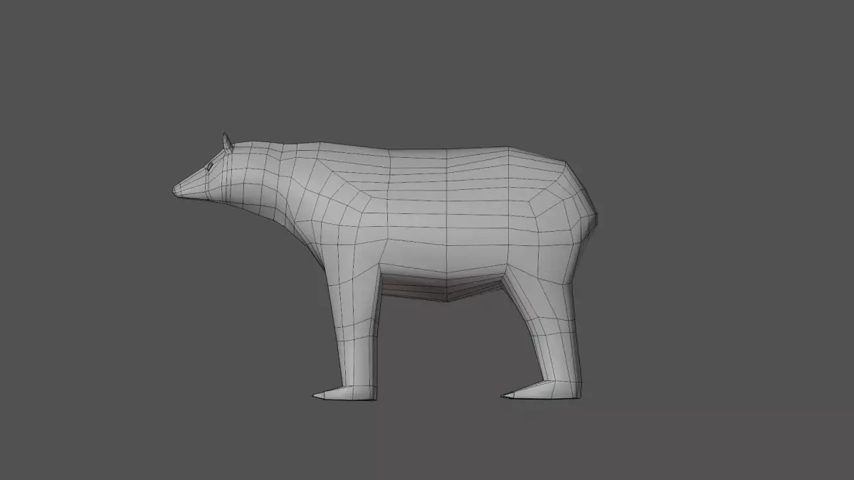 Bear Low Poly Base  Low-poly 3D model