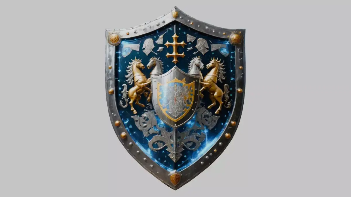 Medieval Fantasy Shield Low-poly 3D model