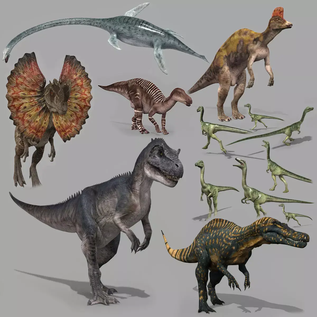 Dino Bonus Pack 8K - fully animated 3D model