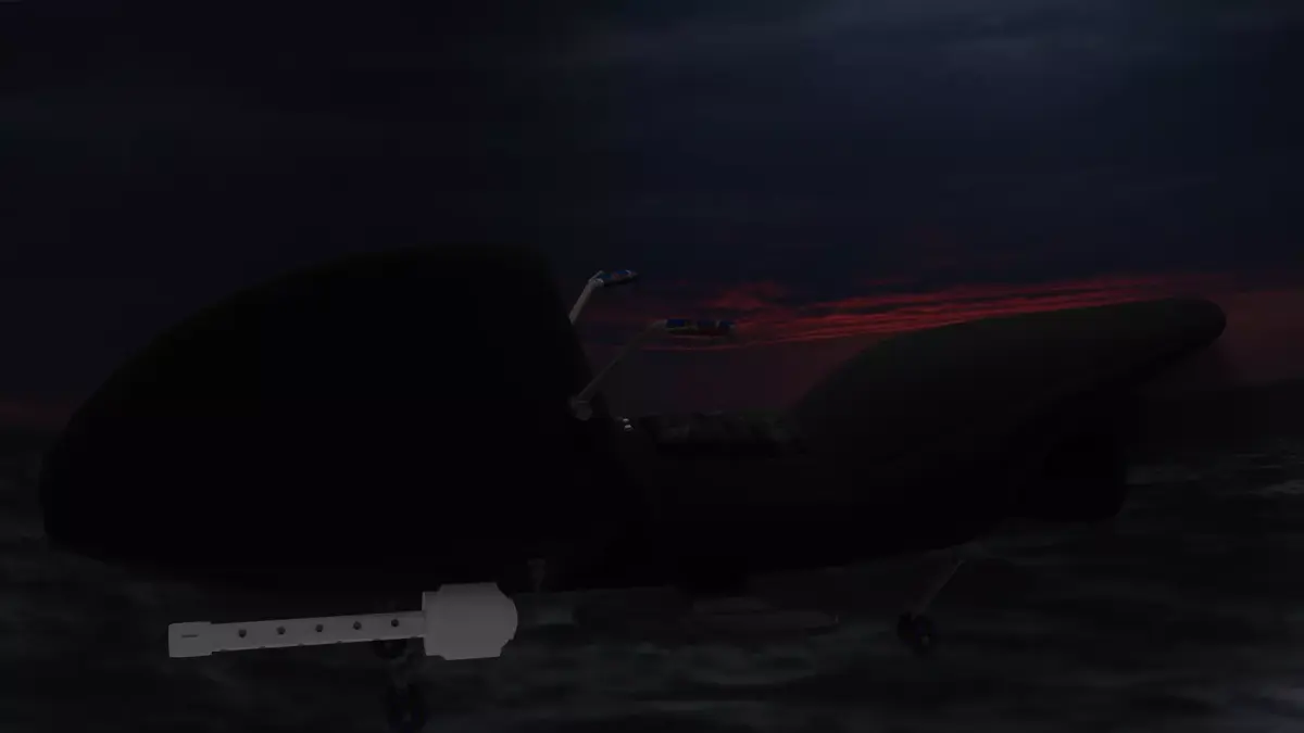 Jetbike boat in water at dusk 3D model
