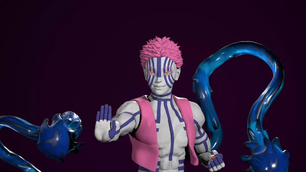 Akaza anime figurine 3D print model