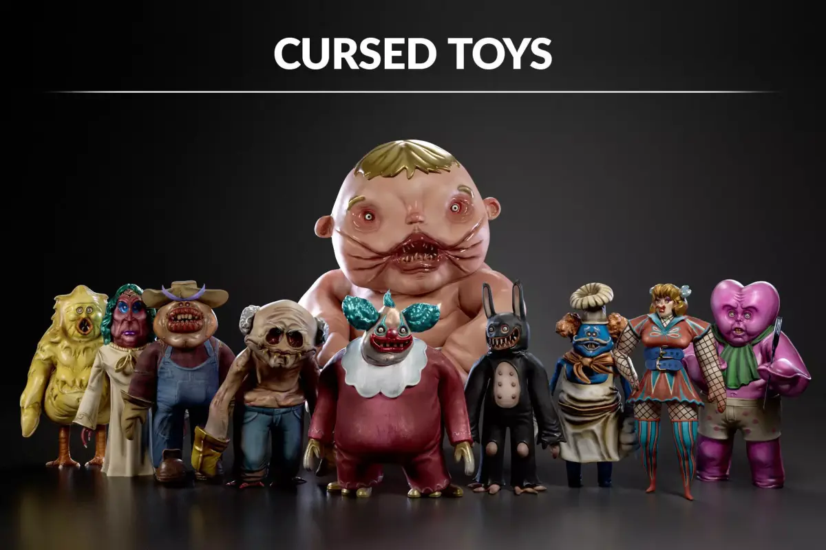 Horror Toys - Cursed Toys  Low-poly 3D model