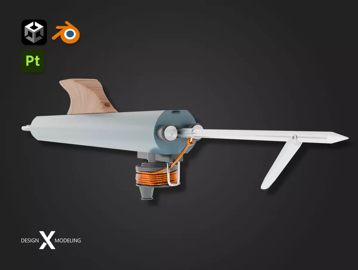 Guerrilla Sling - Speargun Low-poly 3D model