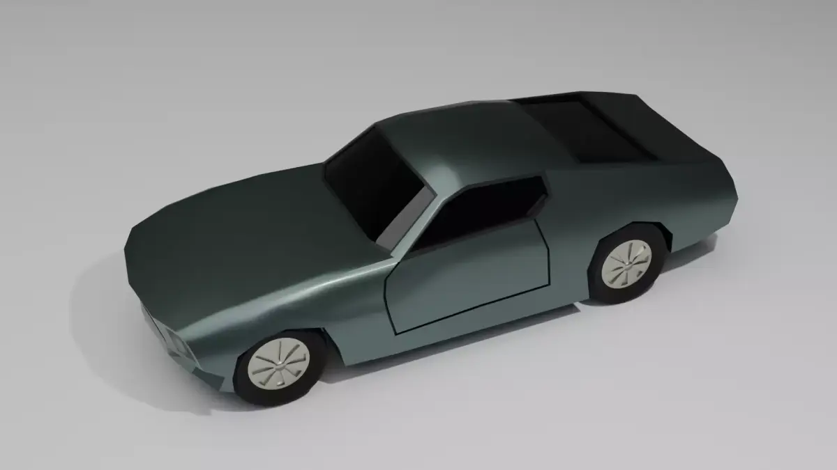 Classic car Low Poly Game-Ready Vehicle FBX OBJ Low-poly 3D model
