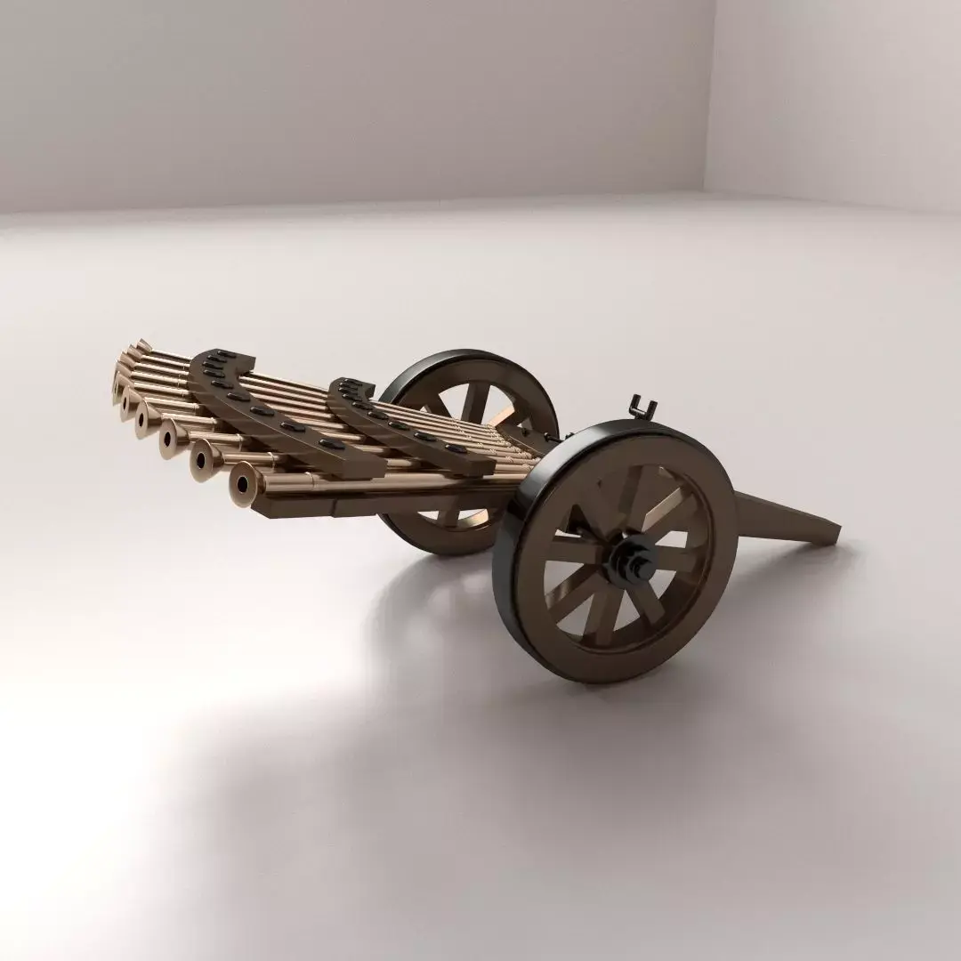 Da Vinci Machine Gun 3D model
