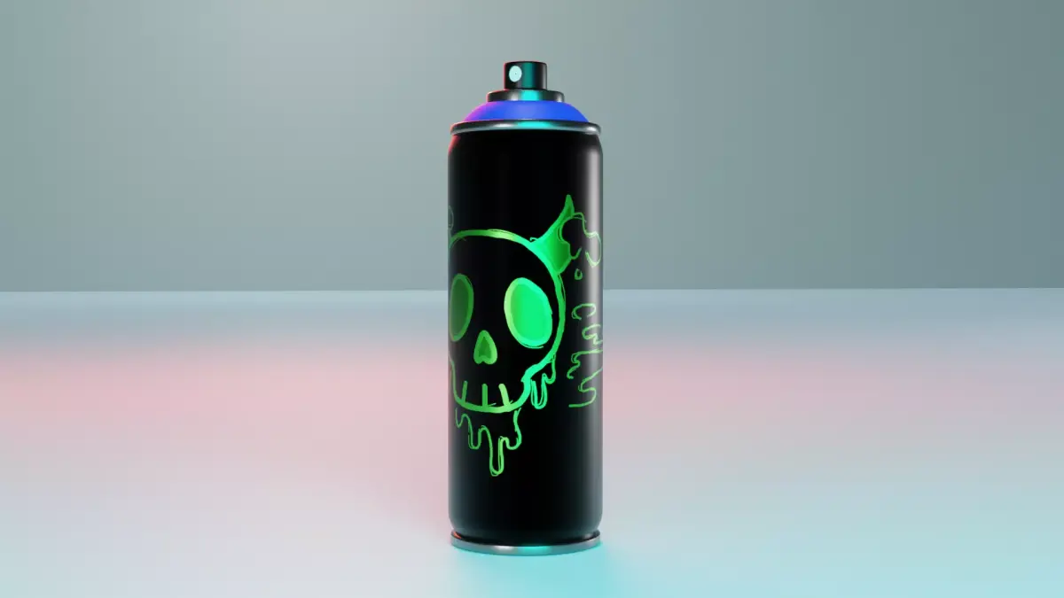Spray can Free 3D model