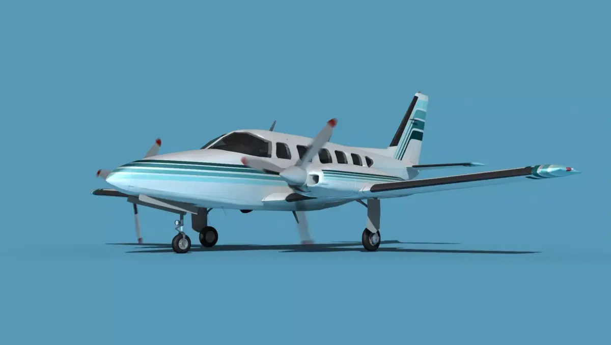 Piper PA-31-350 Navajo Chieftain V01 3D model